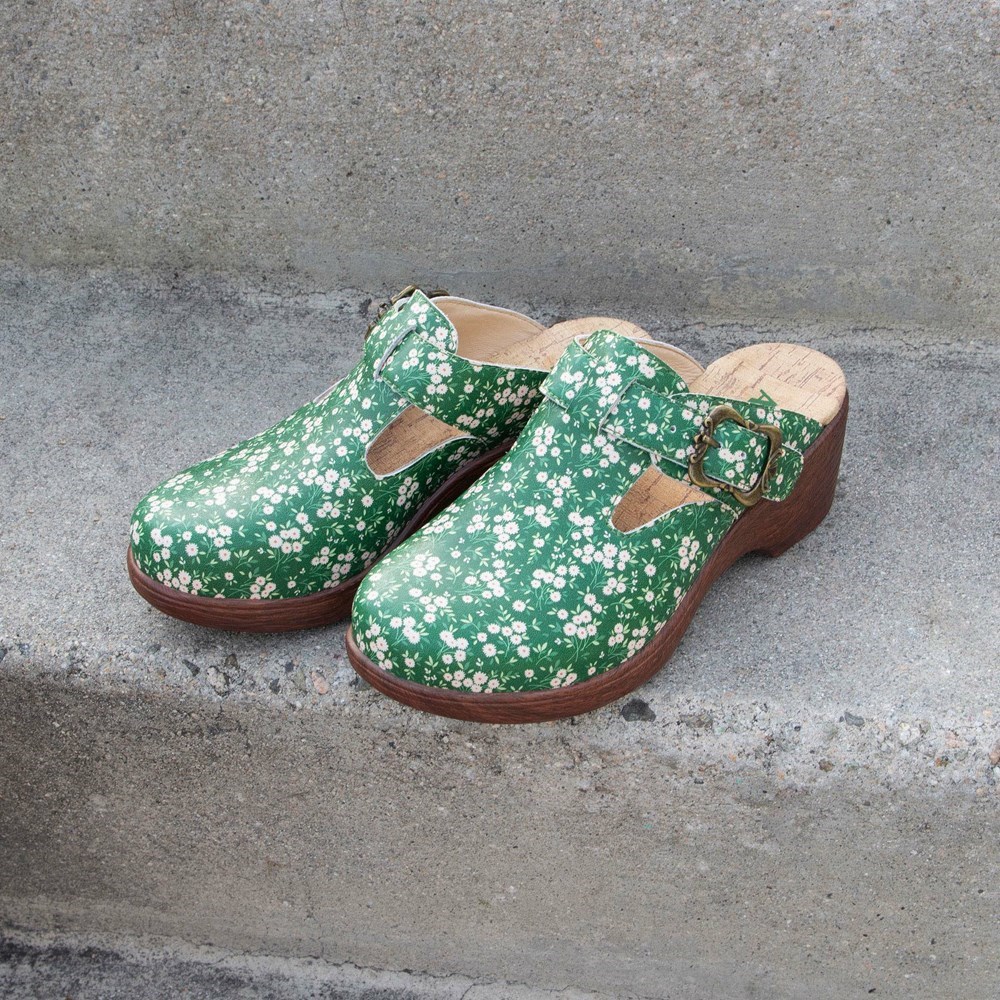 Green Alegria Selina Green Acres Women's Clogs & Nursing Shoes | 386EANUTK