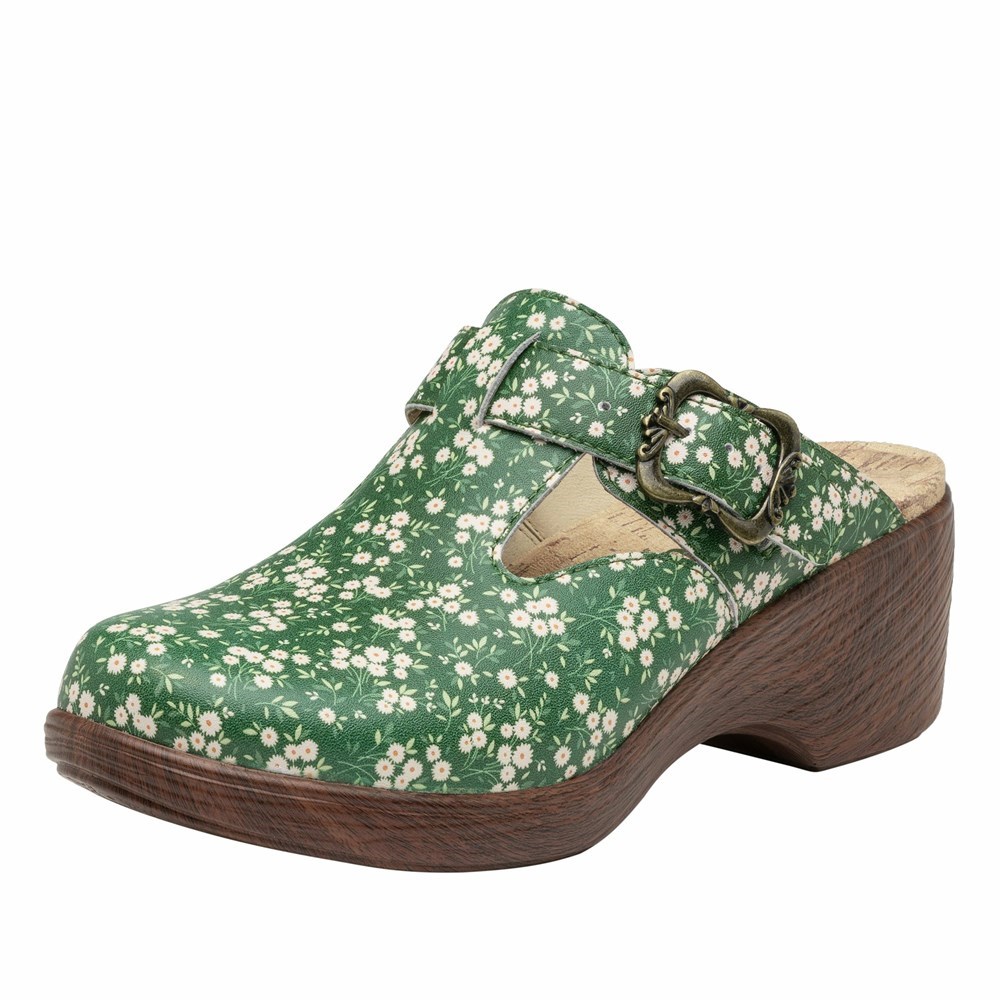 Green Alegria Selina Green Acres Women\'s Wedge & Heels | 396RZCGIX