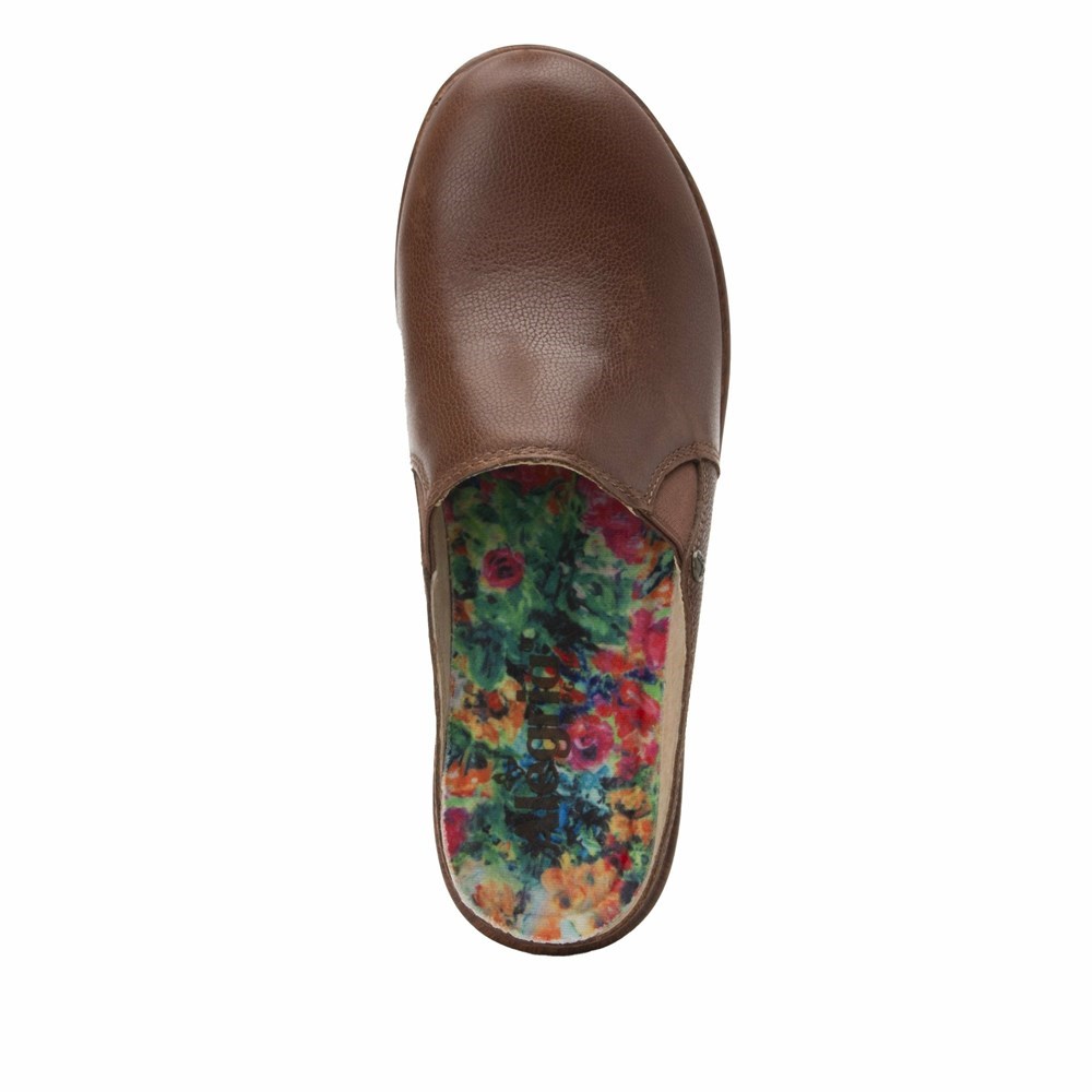 Green Alegria Sereniti Aged Cognac Women's Clogs & Nursing Shoes | 863HVUXYE