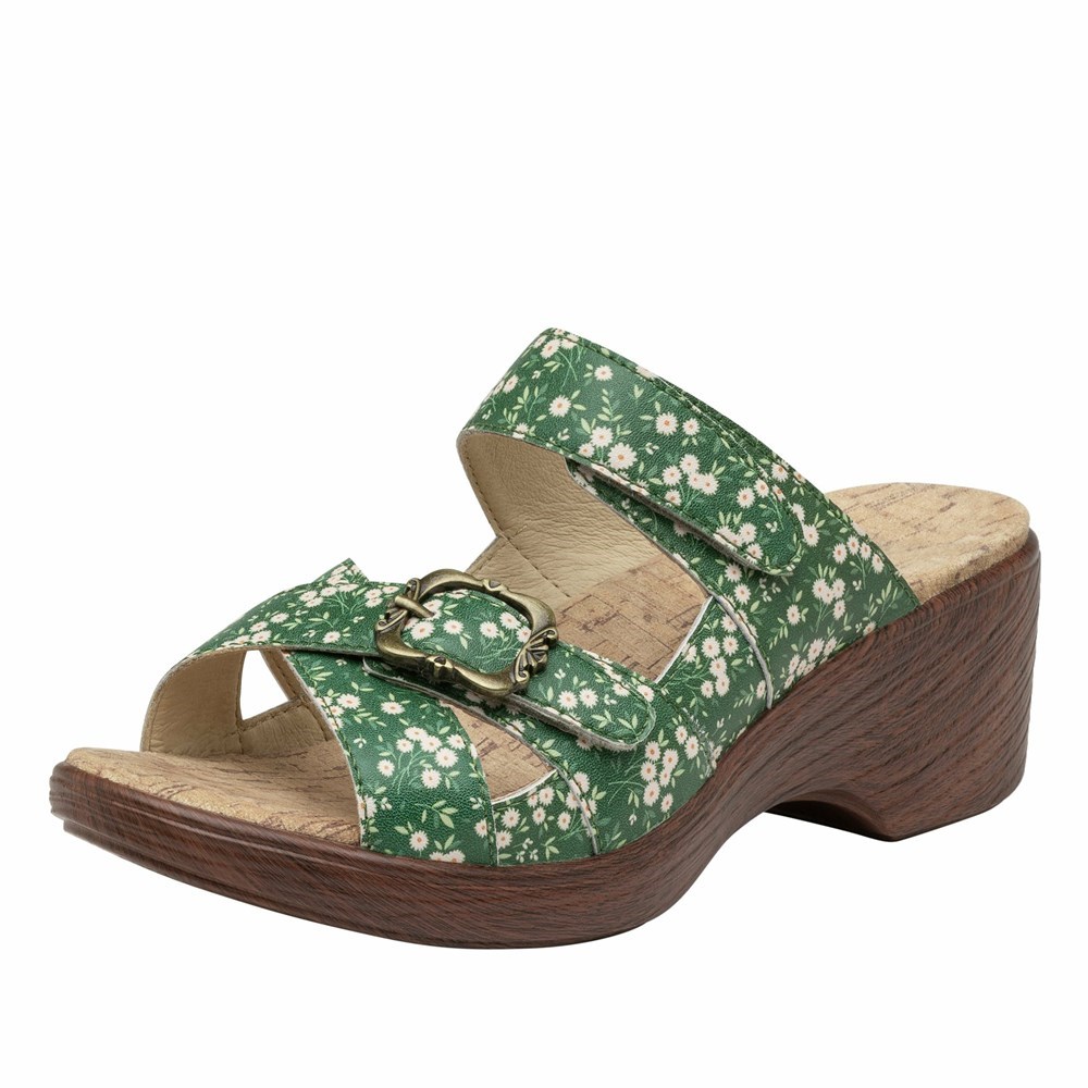 Green Alegria Sierra Green Acres Sandal Women\'s Wedge & Heels | 807EQWYCF