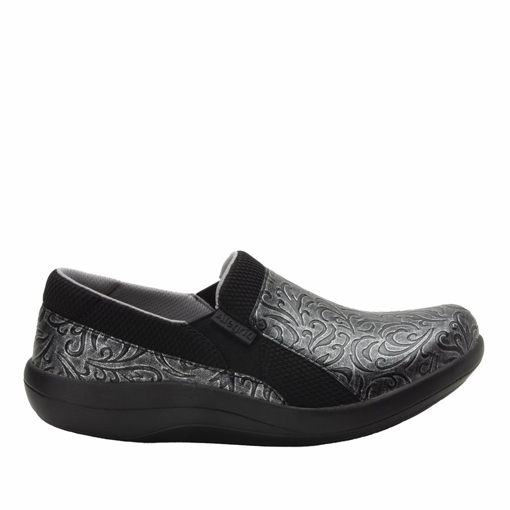 Grey Alegria Duette Iron Women's Slip On Shoes | 482PLWUDR