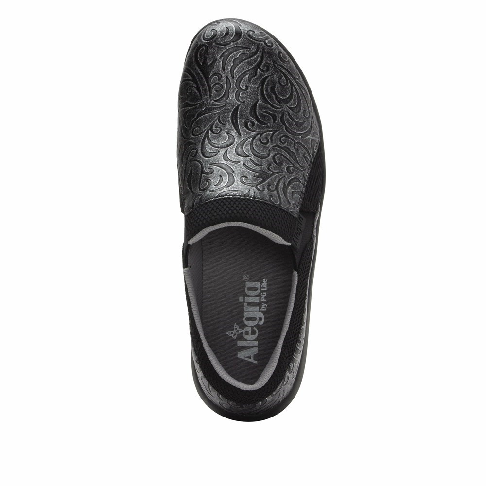 Grey Alegria Duette Iron Women's Slip On Shoes | 482PLWUDR