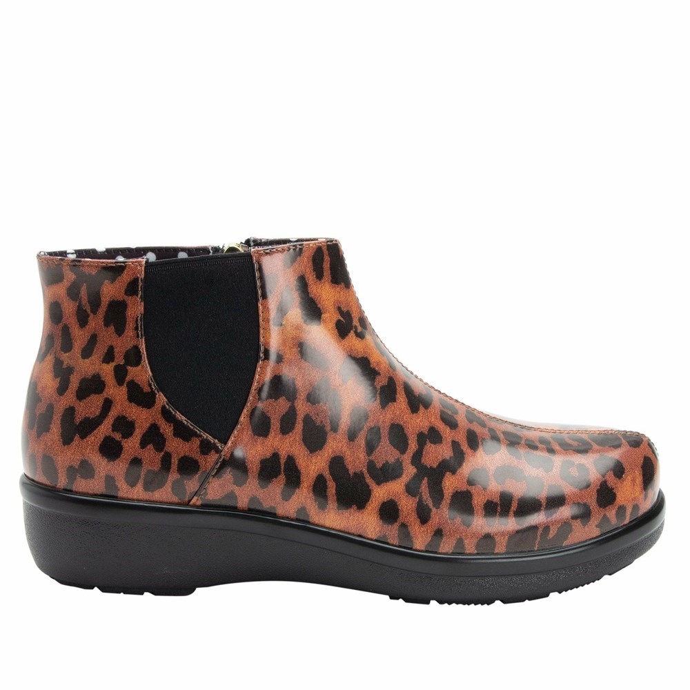 Leopard Print Alegria Climatease Leopard Women's Boots | 851GPYMSU