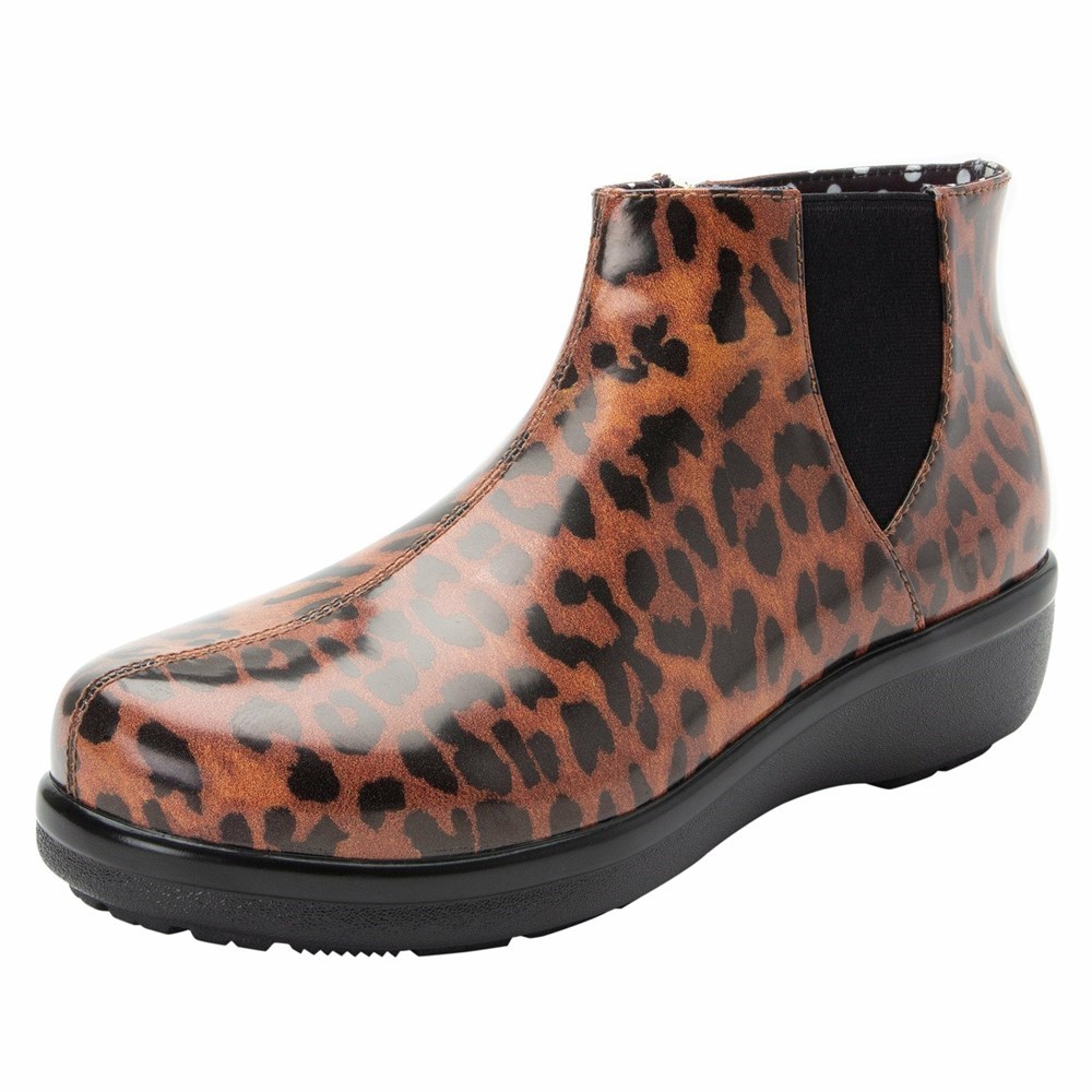 Leopard Print Alegria Climatease Leopard Women\'s Boots | 851GPYMSU