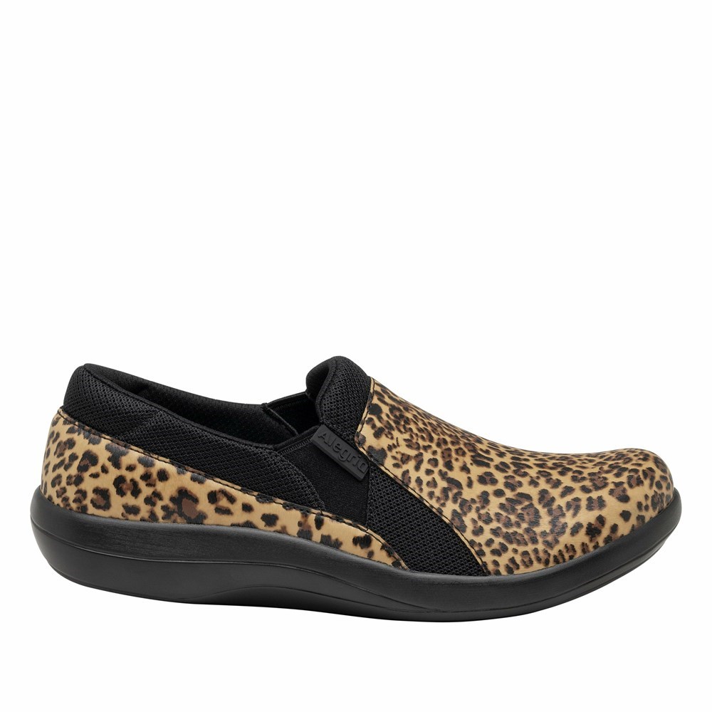 Leopard Print Alegria Duette Fierce Women's Slip On Shoes | 239DULEJT