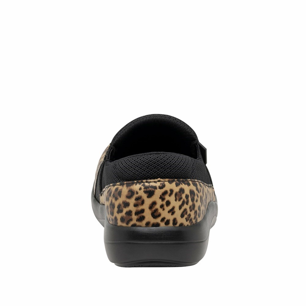 Leopard Print Alegria Duette Fierce Women's Slip On Shoes | 239DULEJT