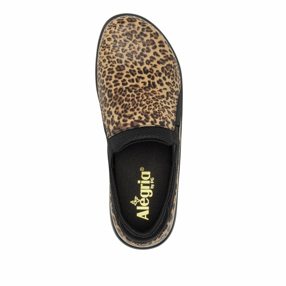 Leopard Print Alegria Duette Fierce Women's Slip On Shoes | 239DULEJT