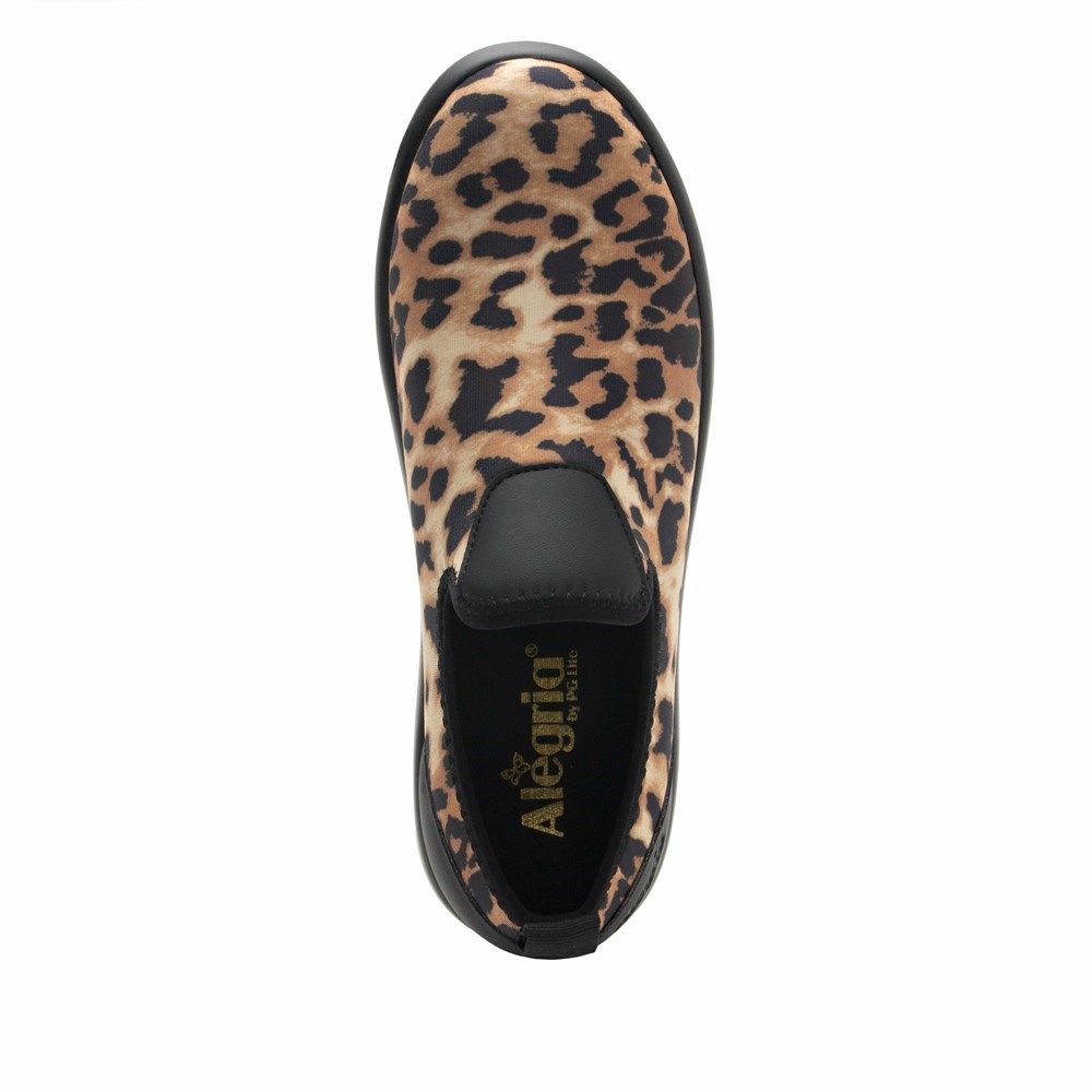 Leopard Print Alegria Eden Leopard Women's Slip On Shoes | 123ZFIMLT