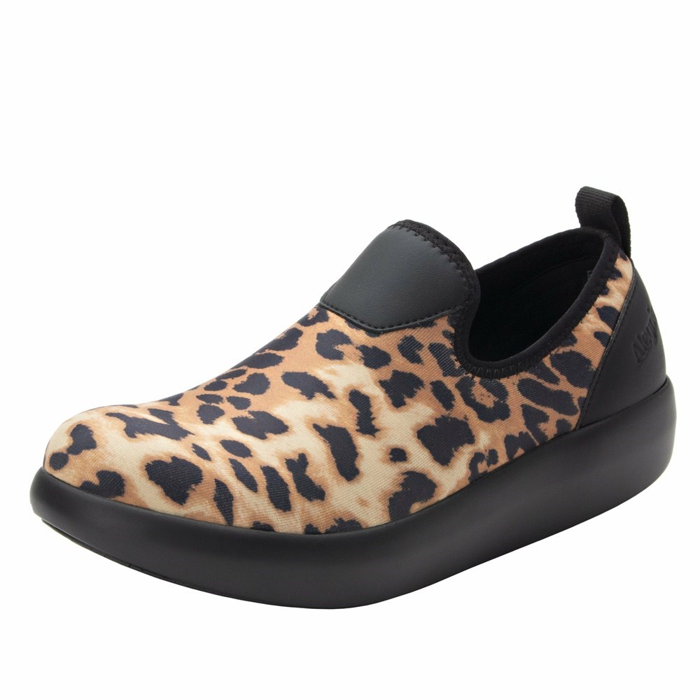 Leopard Print Alegria Eden Leopard Women\'s Slip On Shoes | 123ZFIMLT