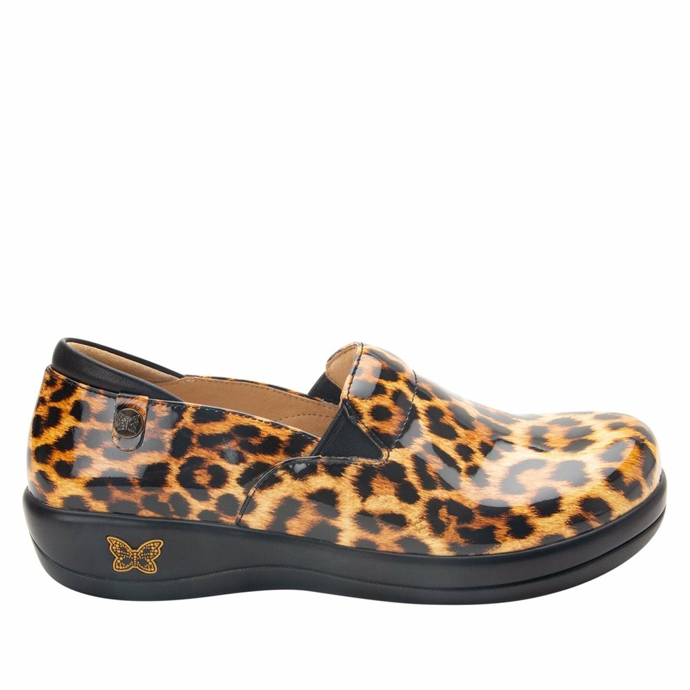 Leopard Print Alegria Keli Leopard Professional Women's Slip On Shoes | 825KUTRVO