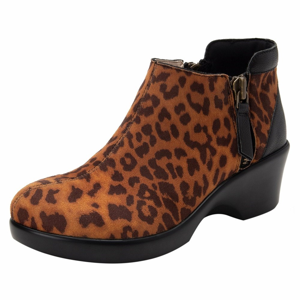 Leopard Print Alegria Sloan Leopard Women\'s Boots | 690WSUORQ