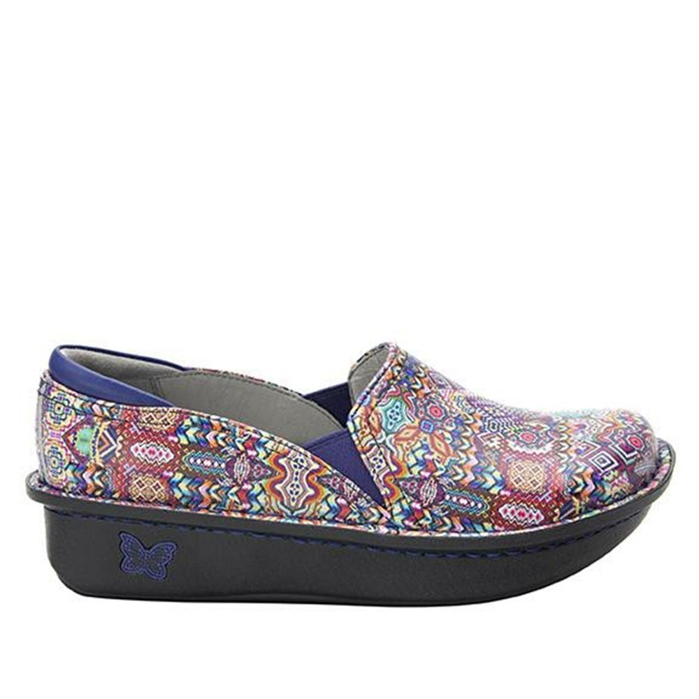 Navy Alegria Debra Electrified Women's Slip On Shoes | 104CKTAHL