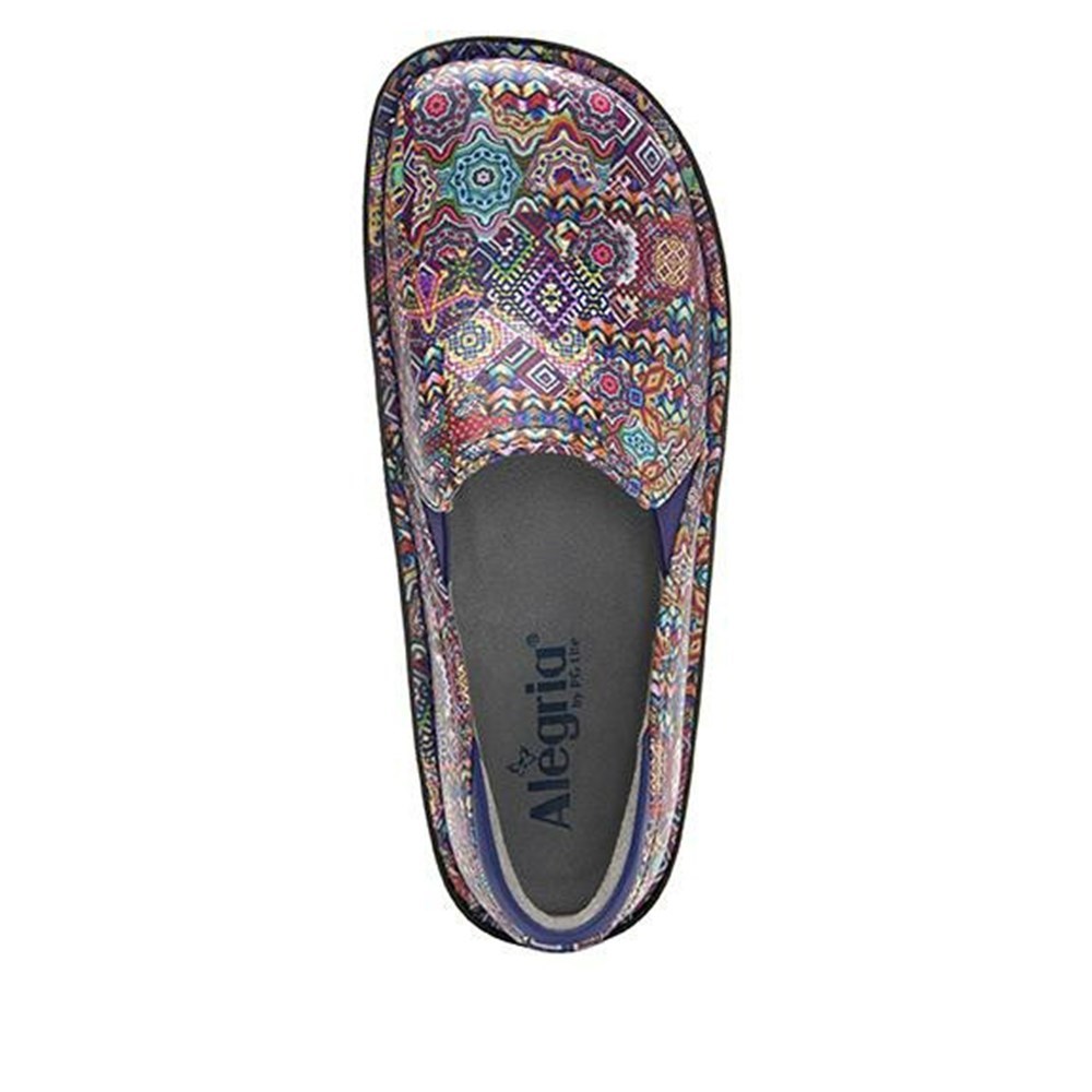 Navy Alegria Debra Electrified Women's Slip On Shoes | 104CKTAHL