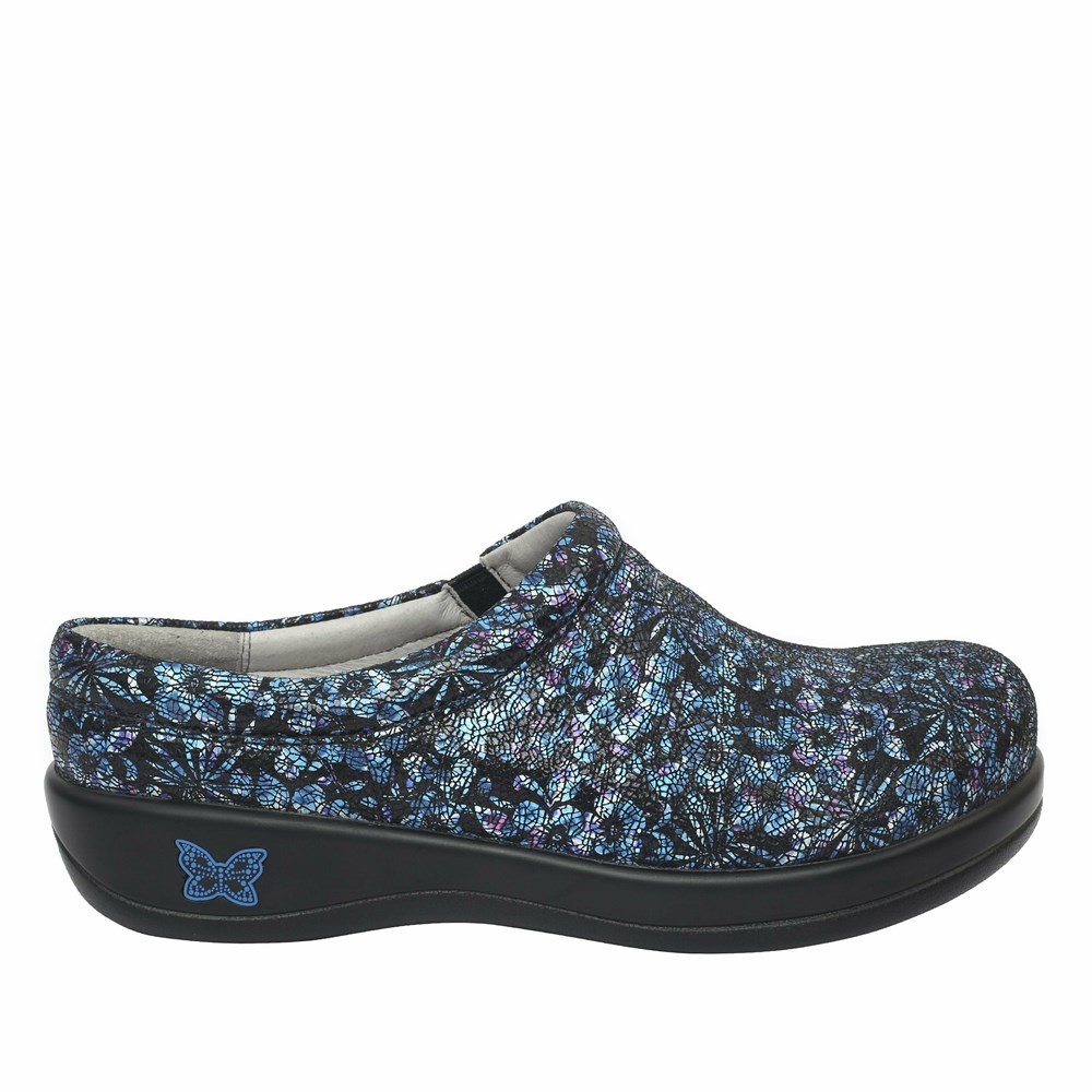 Navy Alegria Kayla Burst Professional Women's Slip On Shoes | 758TNHSZV