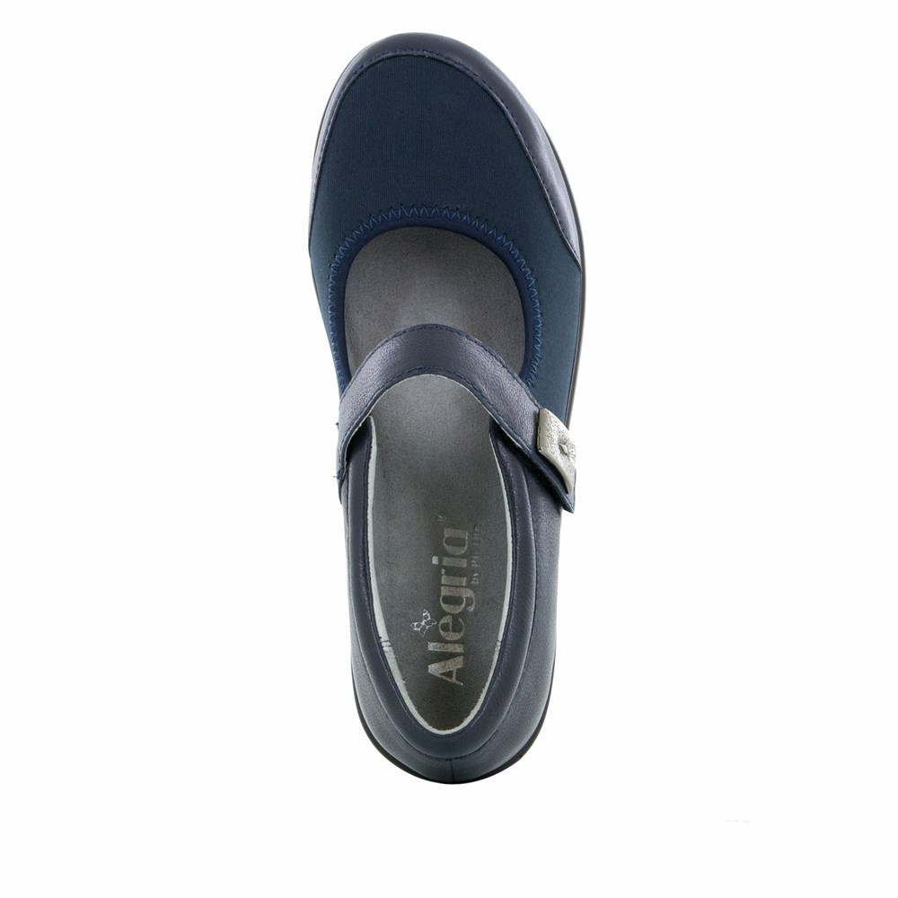 Navy Alegria Maya Slate Women's Mary Jane Shoes | 483VIGSXK