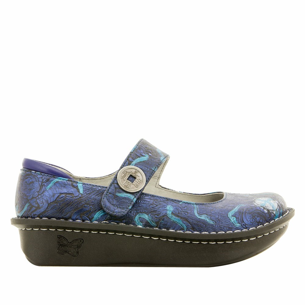 Navy Alegria Paloma Good Luck Women's Mary Jane Shoes | 825MUBXHT