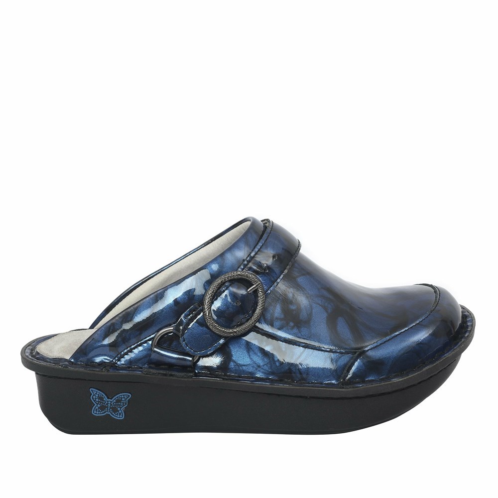 Navy Alegria Seville Indigo Mantle Women's Clogs & Nursing Shoes | 735BNVDMI