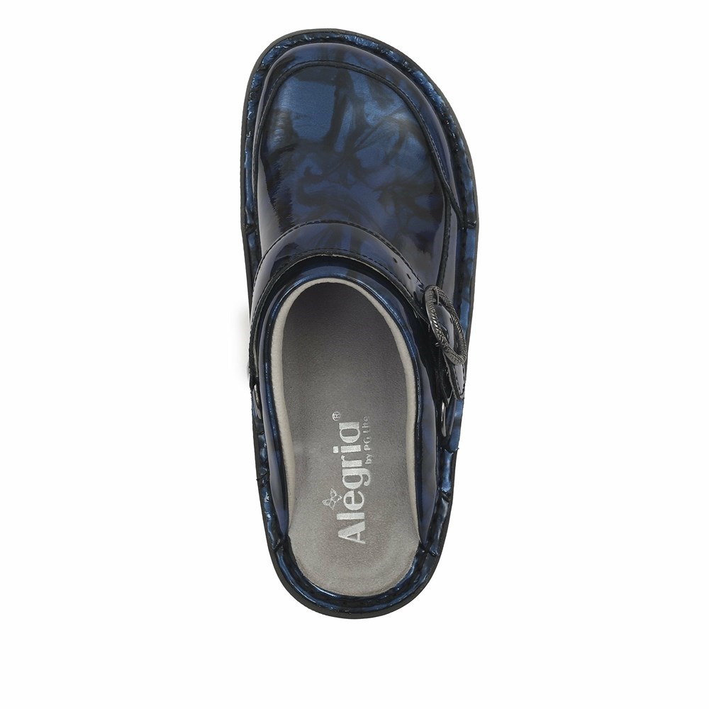 Navy Alegria Seville Indigo Mantle Women's Clogs & Nursing Shoes | 735BNVDMI