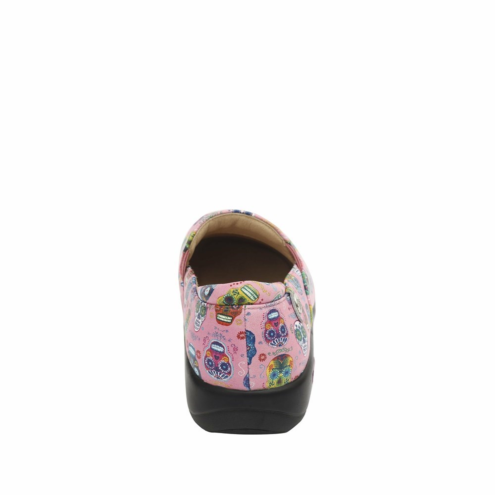 Pink Alegria Keli Sugar Skulls Professional Women's Slip On Shoes | 786ZRSVKM