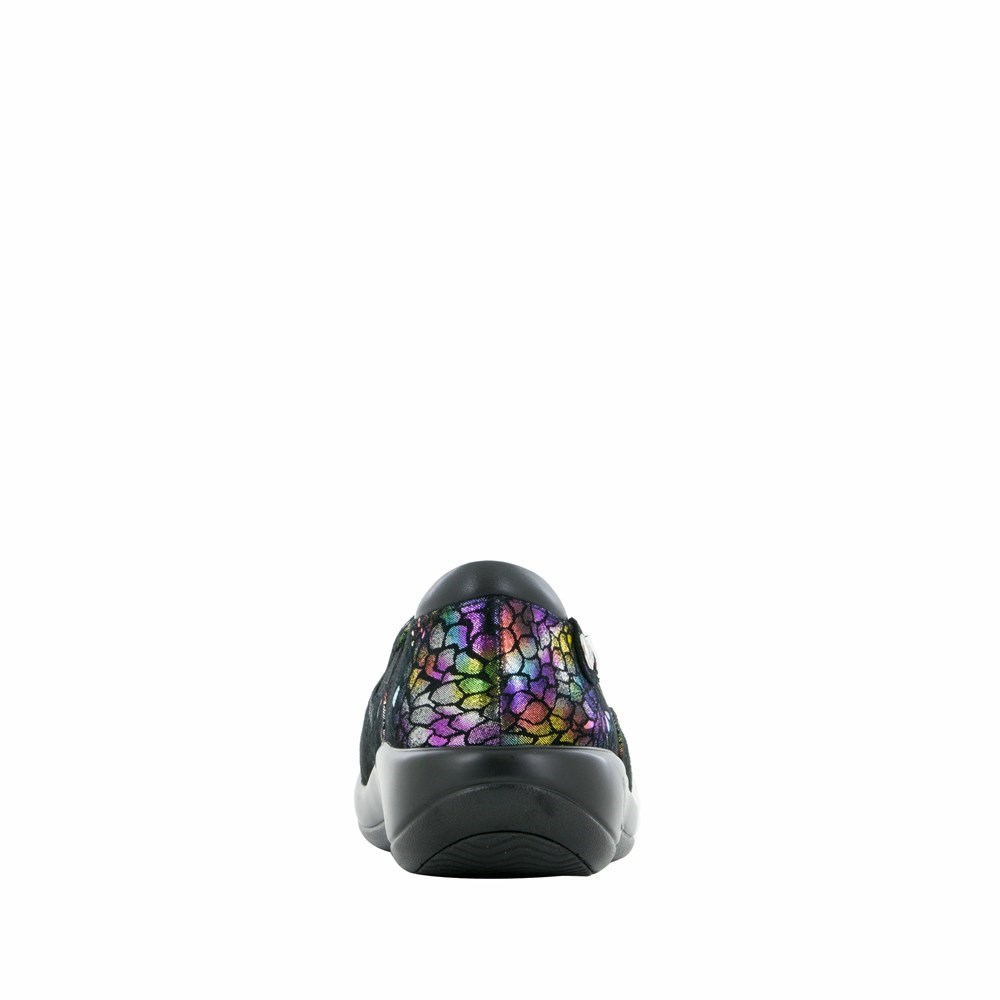 Purple Alegria Keli Minnow Rainbow Professional Women's Slip On Shoes | 926HGOESQ