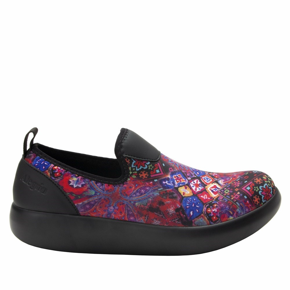 Red/Black Alegria Eden Beauty Blur Women's Slip On Shoes | 291GNTHSJ