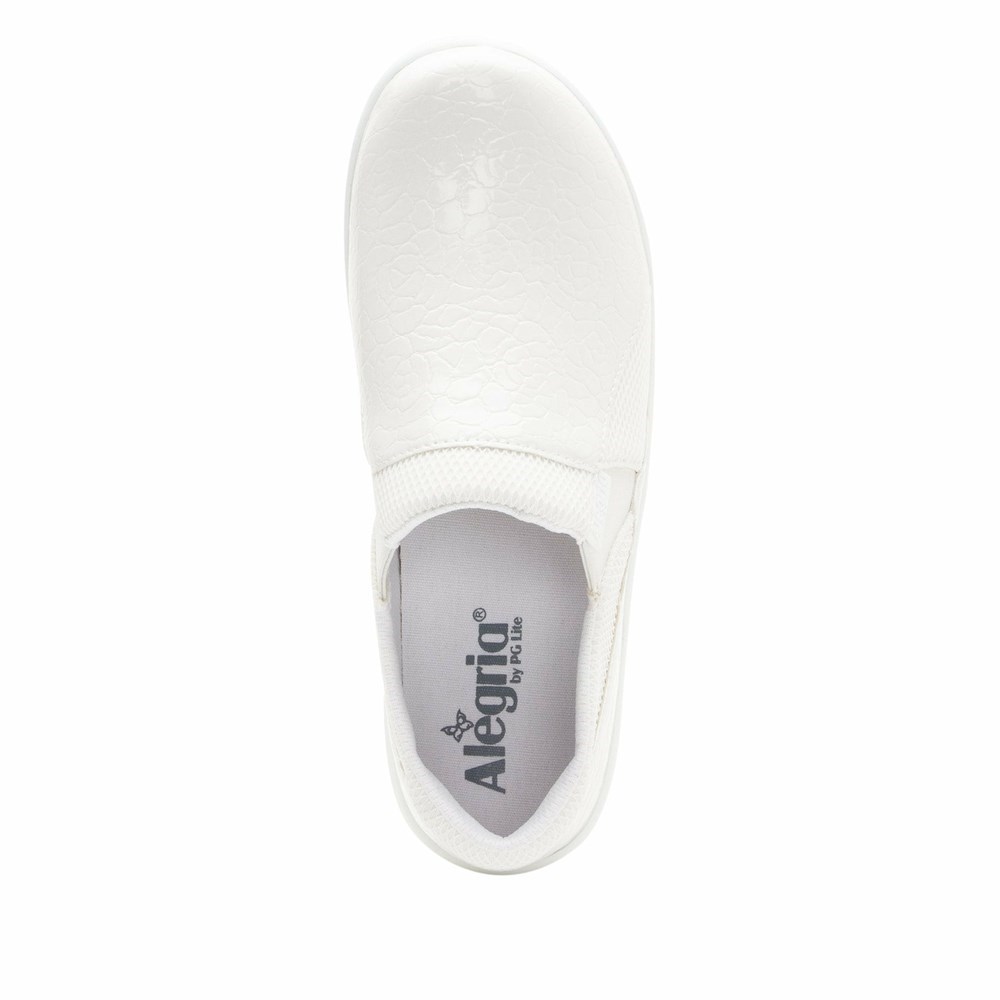 White Alegria Duette Flourish White Women's Slip On Shoes | 269ALCOHZ