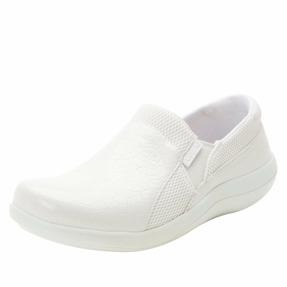 White Alegria Duette Flourish White Women\'s Slip On Shoes | 269ALCOHZ