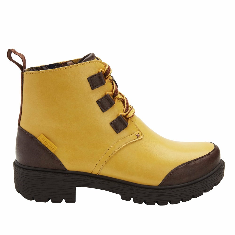 Yellow Alegria Cheri Mustard Women's Boots | 870AFHGXS